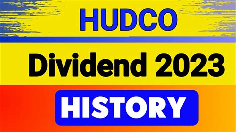 hudco share dividend history